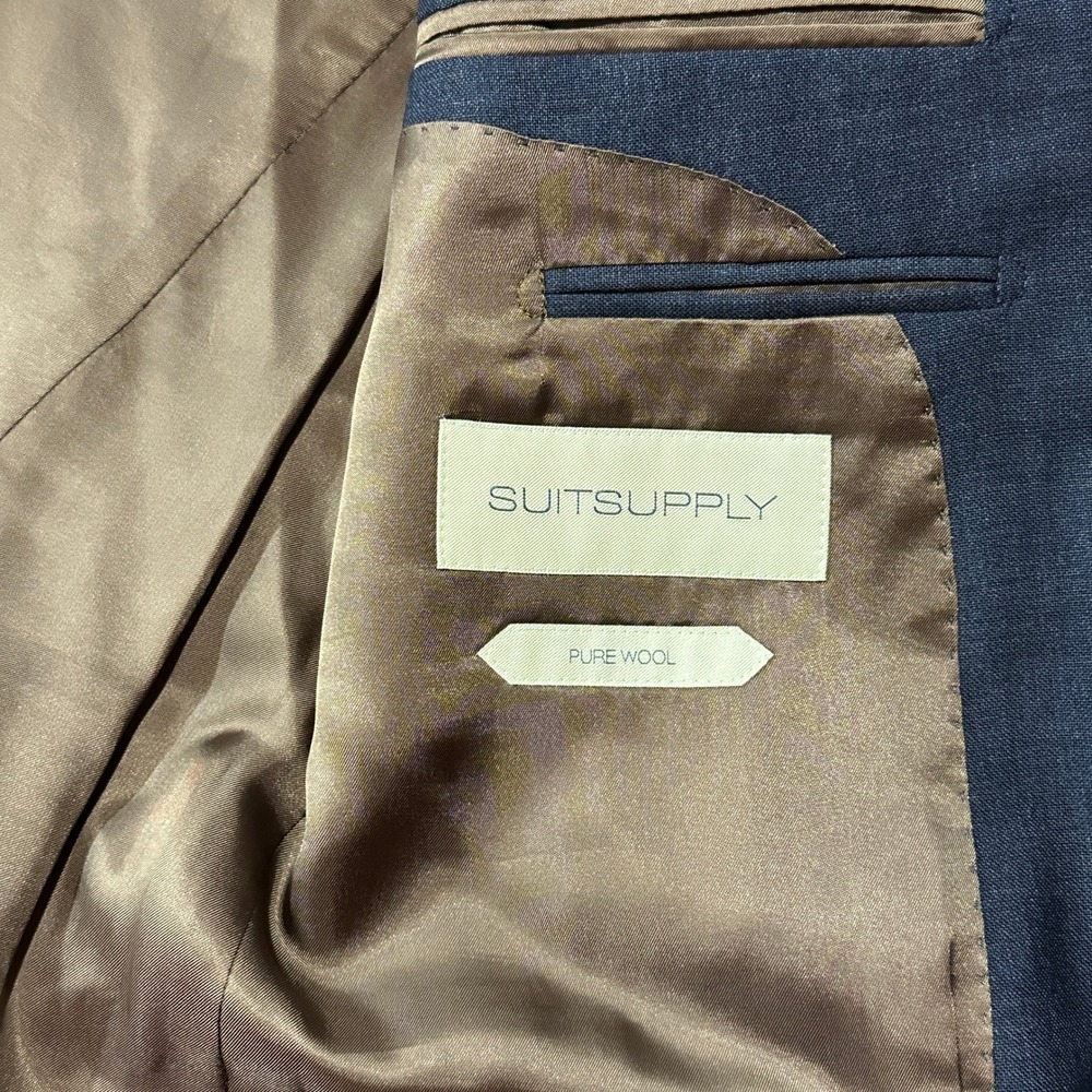 Suitsupply Havana Blue Wool Blazer Sport Coat Vitale Barberis Canonico 38R *READ - Picture 6 of 9